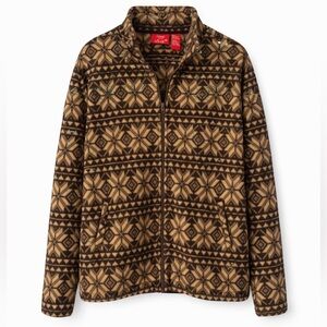 Zoey & Beth Brown Fleece Zip-Up Jacket | Cozy | Pockets | Size XL
